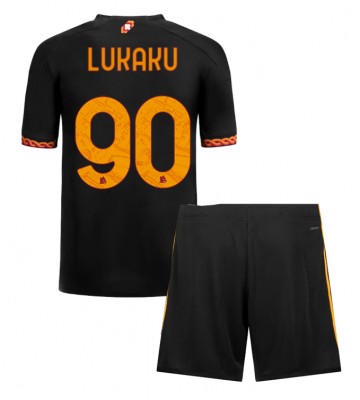 AS Roma Romelu Lukaku #90 Tercera Equipación Niños 2023-24 Manga Corta (+ Pantalones cortos)